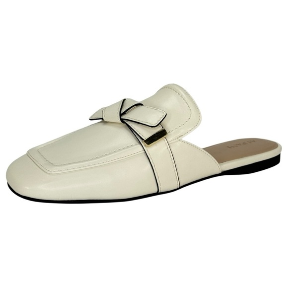 Alfani Parvani Bone Faux Leather Womens Flat Mules Size 10M - Picture 2 of 13